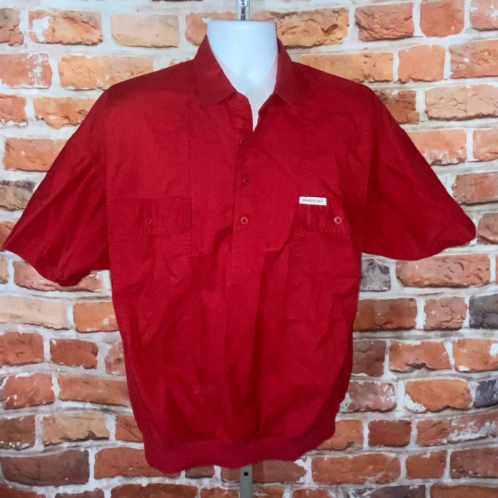 Members Only Vintage red pullover L short sleeve